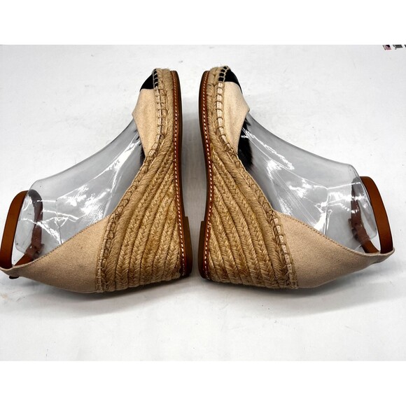 Tory Burch Sandal Women 8M Wedge Espadrilles Ankle Strap Color Block Cruise + - Picture 9 of 16